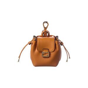 Fendi Nano Leather Backpack Charm, Orange